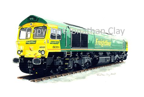 Jonathan Clay Transport Art Class 66 Diesel No 66 951 Freightliner