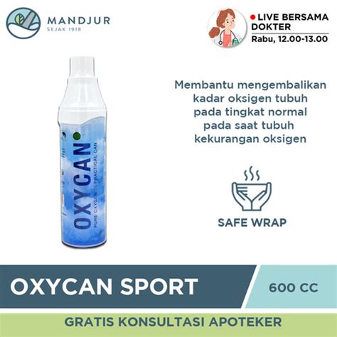 Jual Oxycan Sport Cc Oxygen Oksigen Portable Botol Biru