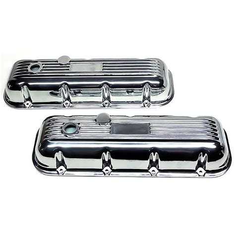 Oer 1965 74 Chevy Finned Valve Covers Big Block 396 427 454