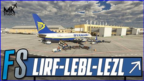 Live Msfs Real World Ryanair Ops Mkstudios Seville Rome