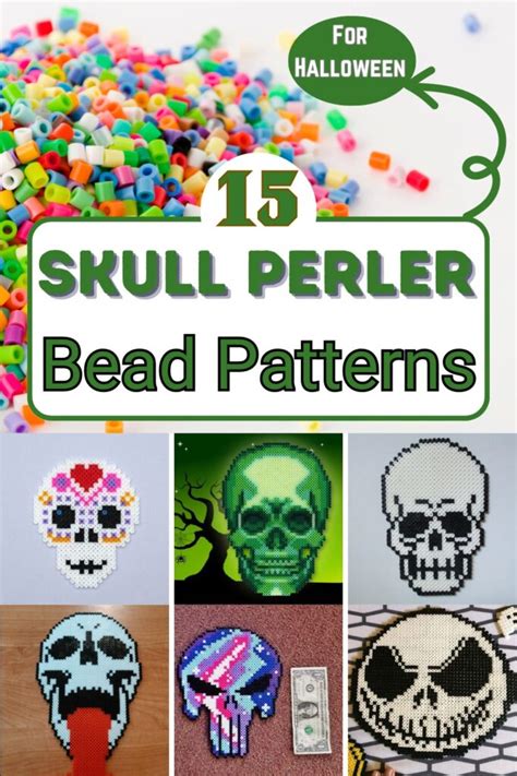 15 Skull Perler Bead Patterns For Halloween Diy Crafts