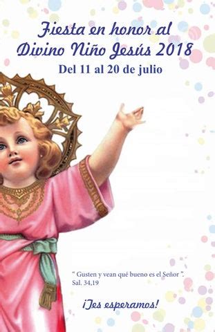 Dia Del Divino Ni O Jesus De Julio Ni Os Relacionados