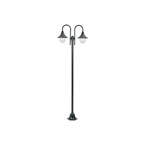 Lampadaire De Jardin E Cm Aluminium Lanternes Vert Fonc Vidaxl