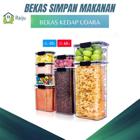 Bekas Simpan Makanan Kedap Udara Tupperware Food Storage Container