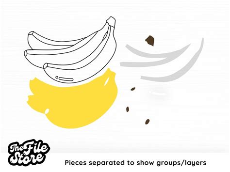 Bananas, Banana Svg, Fruit Svg Svg, Png, Jpg, Svg Files for Cricut, for ...