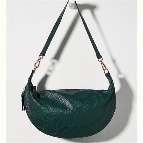 Anthropologie Bags Anthropologie Green Bubble Leather Crescent