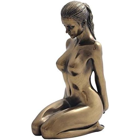 Amazon Inch Nude Female Statue Kneeling With Hands On Back Bronze Color Home Kitchen