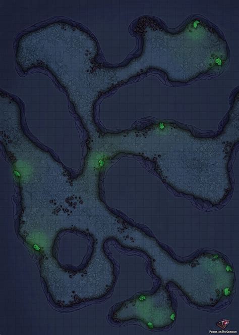 Cave Tunnels Vol D D Map For Roll And Tabletop Dice Grimorium