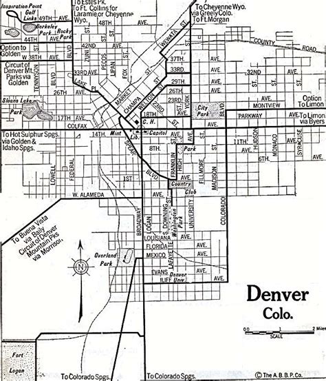 "Map of Denver, circa 1920" by mahogey in Denver | Denver history ...