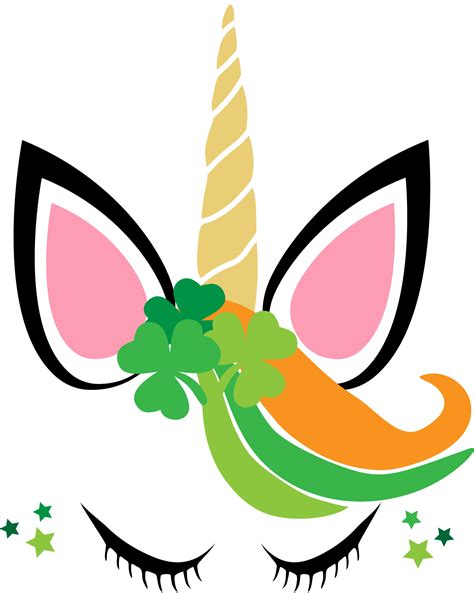 Unicorn St Patricks Day Svg Shamrock Svg Unicorn Svg Sain Inspire