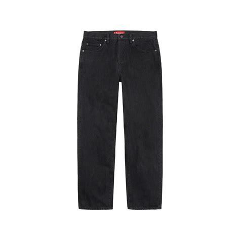 Supreme Stone Washed Black Slim Jean