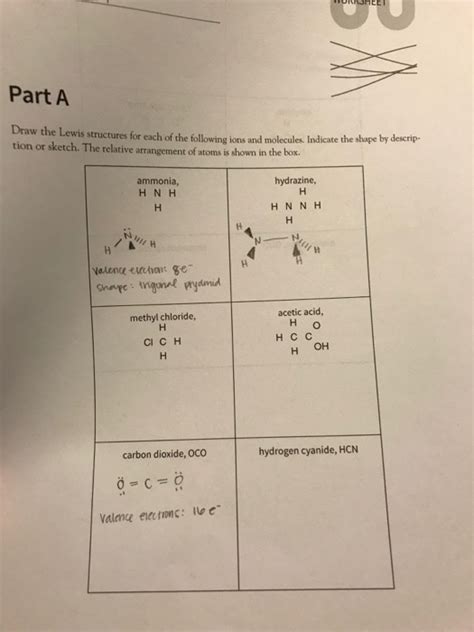 Solved Draw The Lewis Structure For Each Of The Following