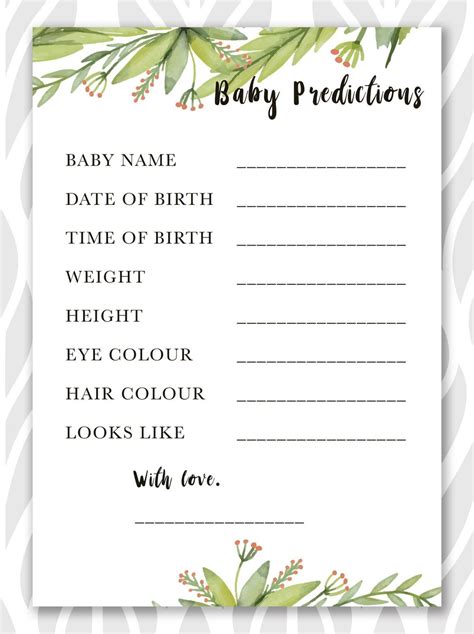 Free Baby Shower Game Printables