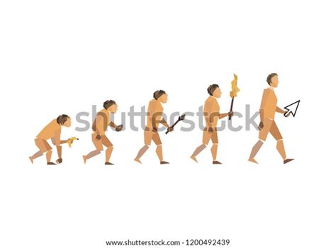 Theory Evolution Man Vector Illustration Isolated Stock Vector Royalty