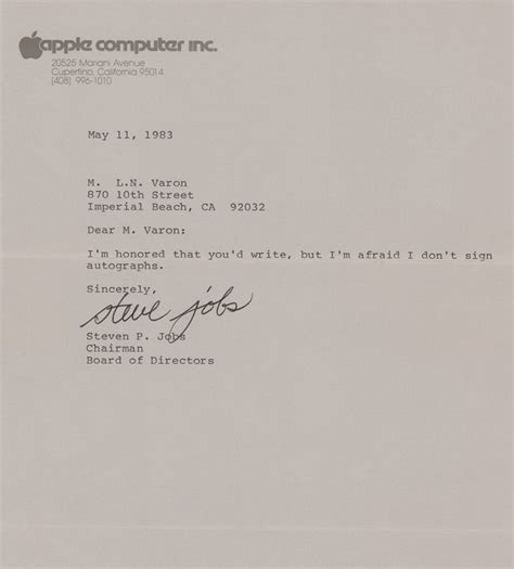 Jon Erlichman On Twitter In 1983 Steve Jobs Typed This Reply To A