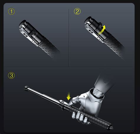 Premium Metal Self Defence Stick Heavy Metal And Extendable Space