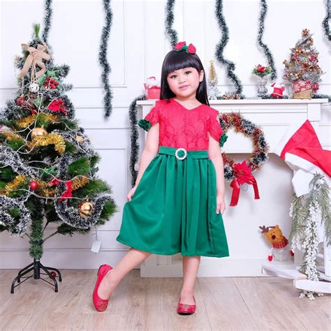 Jual Dress Natal Anak Brielle Dress Brokat Anak Tutu Dress Couple