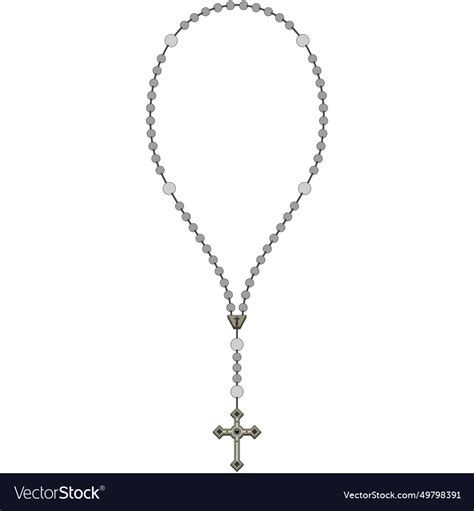 Rosary Used For Christian Prayer Royalty Free Vector Image