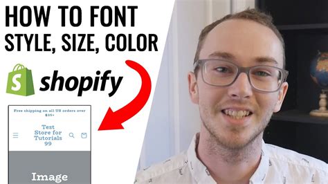 How To Change Font Size Style And Color On Shopify Youtube