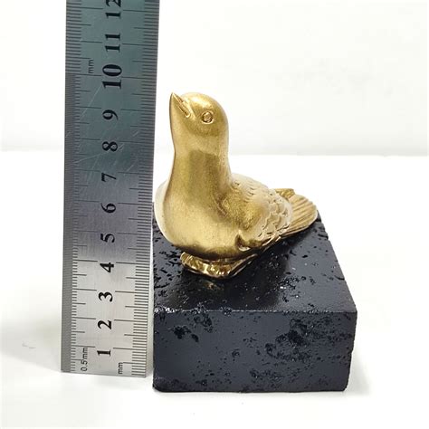 Gold Pigeon Stone Statue on Black Base Gold Dove Sculpture - Etsy