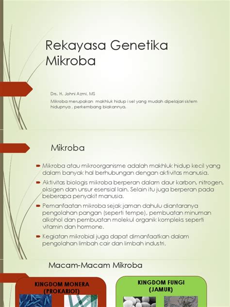 Rekayasa Genetika Mikroba Pdf