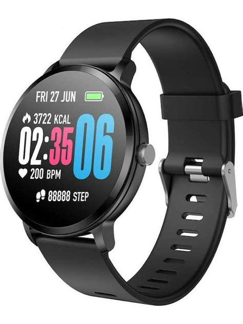 V Smartwatch With Heart Rate Monitor Black Skroutz Cy