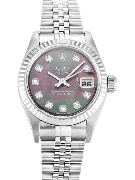 Rolex Lady Datejust Ref 79174 Mostrador em madrepérola preta de 26 mm