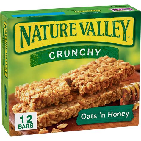 Nature Valley Crunchy Granola Bars Oats N Honey 12ct 89oz Box Garden