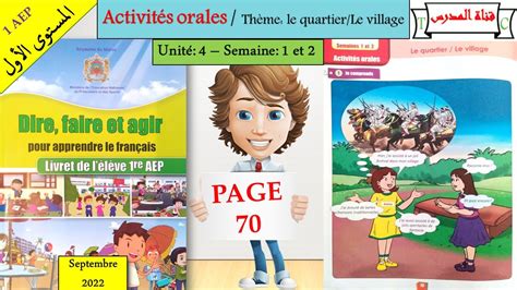 Activit S Orales Aep Page Unit Semaines Et Raconter Un