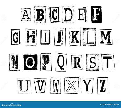 Vector Illustration Of Grunge Alphabet Stock Vector Illustration Of