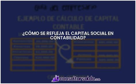 Cómo se refleja el capital social en contabilidad Actualizado 2024