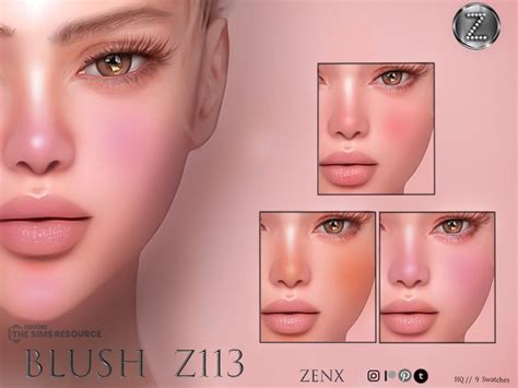 The Sims Resource Zenx Blush Z Hq In Sims Cc Makeup Sims