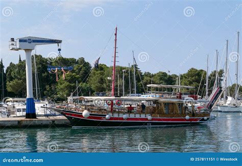 Fishing Boat On The Port Of Marina Rovinj Croatia Editorial Photo