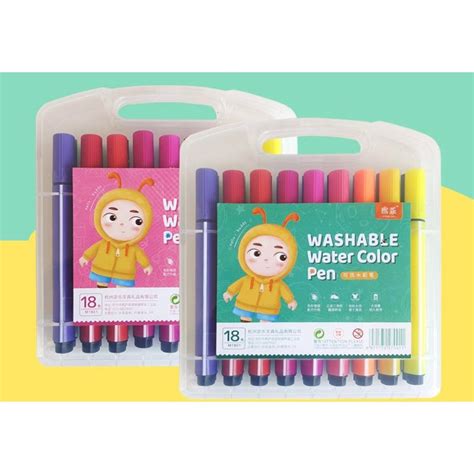 Jual SPIDOL WARNA WASHABLE WATER COLOR PEN SPIDOL WARNA WARNI