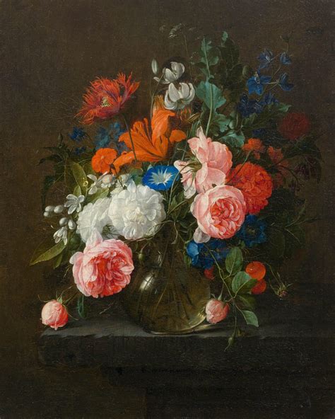 Cornelis De Heem Leiden Antwerp Large Bouquet Of Flowers