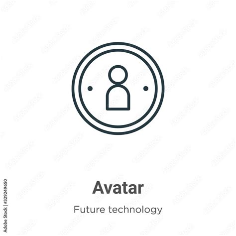 Avatar Outline Vector Icon Thin Line Black Avatar Icon Flat Vector