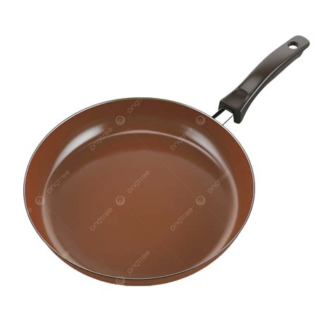 Brown Frying Pan Nonstick Coating With Kitchenware Brown Frying Pan Nonstick Coating Png