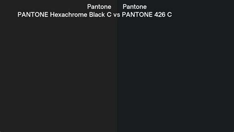 Pantone Hexachrome Black C Vs PANTONE 426 C Side By Side Comparison