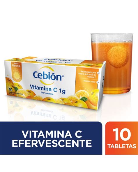 Cebion Vitamina C Sabor Naranja Sin Az Car X Comprimidos Efervescentes