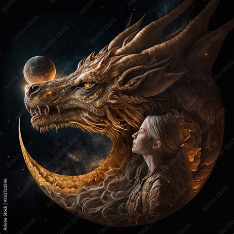 Beautiful Celestial Dragon With Her Female Dragon Rider Character