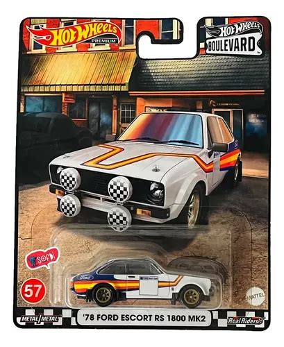 Hot Wheels Premium 78 Ford Escort Rs 1800 Mk2 Hw Boulevard White Parcelamento Sem Juros