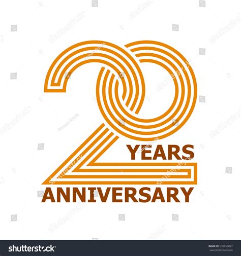 20 Years Anniversary Symbol Vector Stock Vector (Royalty Free ...