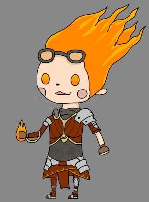 Fan art of chandra (mtg) in the theatrhythm art style : r/mtg