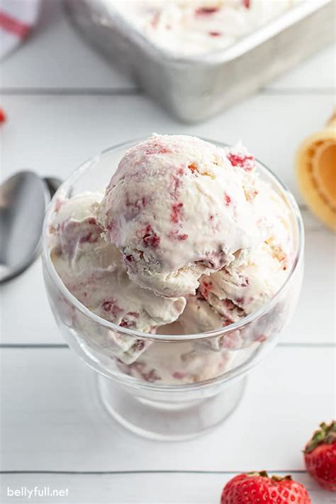 Strawberry Ice Cream No Churn Belly Full