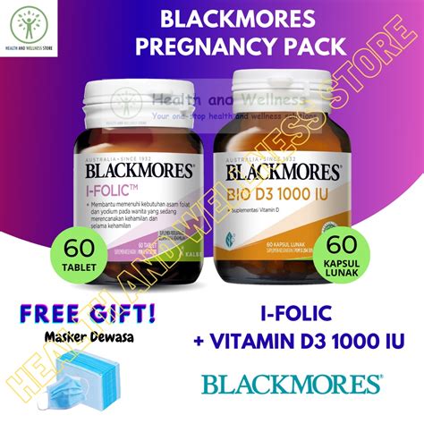 Jual Paket Kehamilan Blackmores I Folic Tablet Dan Vitamin Bio D