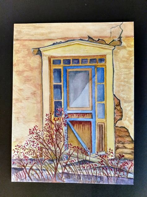 Adobe Doorway In Lincoln New Mexico Art Original Art Southwest Art