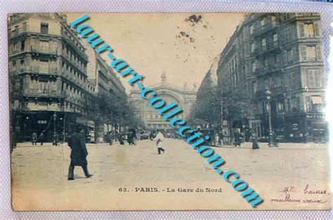 CPA ANIMÉ 75 Paris La Gare Du Nord 1904 Carte Postale Ile France Dos