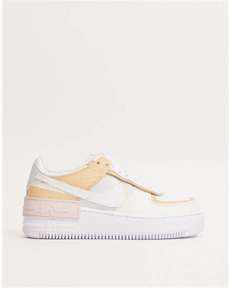 Zapatillas En Tono Crema Y Naranja Air Force 1 Shadow Nike De Color Neutro Lyst