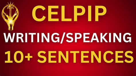 CELPIP Writing And Speaking BEST Sentences HZad Education