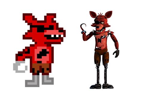 8 Bit Foxy And Other Variants Rfivenightsatfreddys